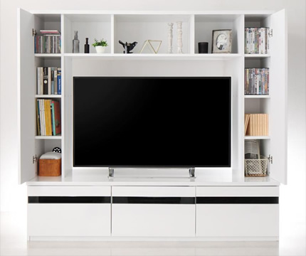 鏡面仕上げハイタイプTVボード 【MODERNA】モデルナ｜激安インテリア
