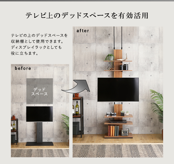 テレビ上のデッドスペースを有効活用
