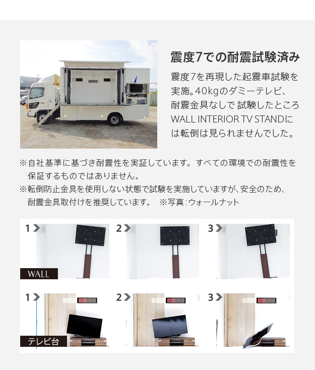 震度7での耐震試験済み