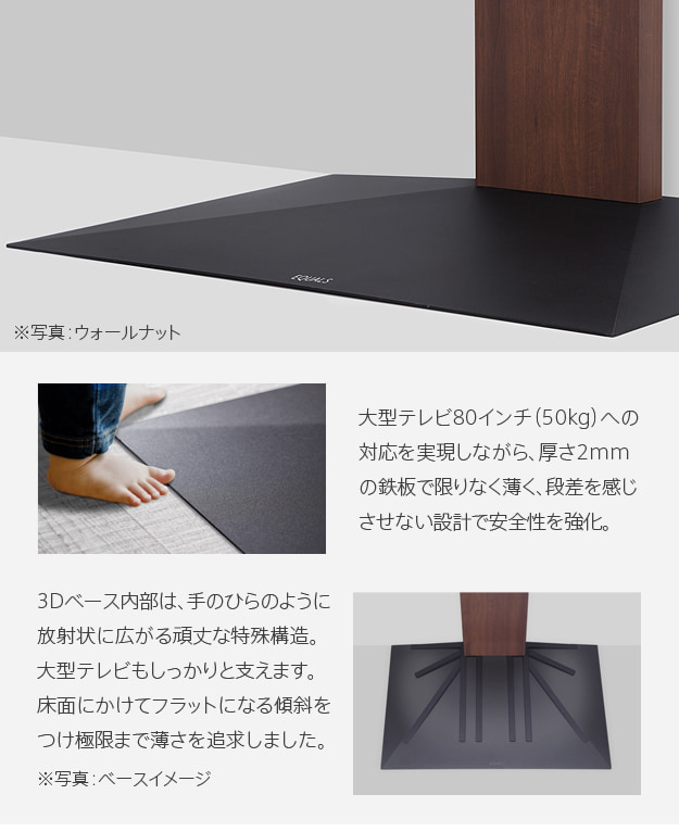 特許を取得した強く美しい3Dベース