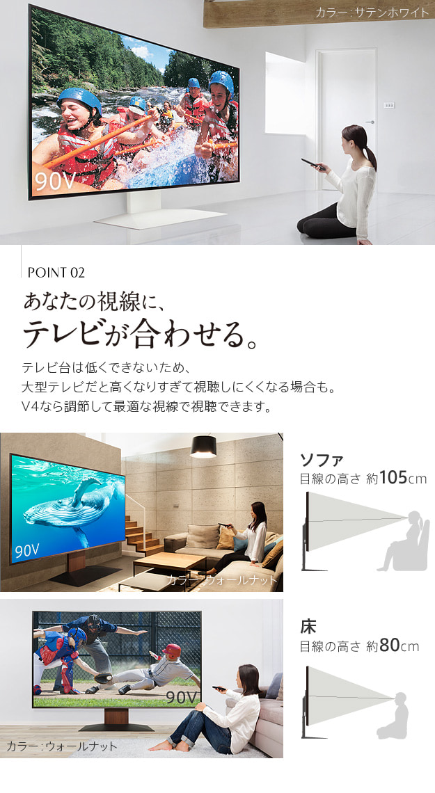 あなたの視線に、テレビが合わせる。
