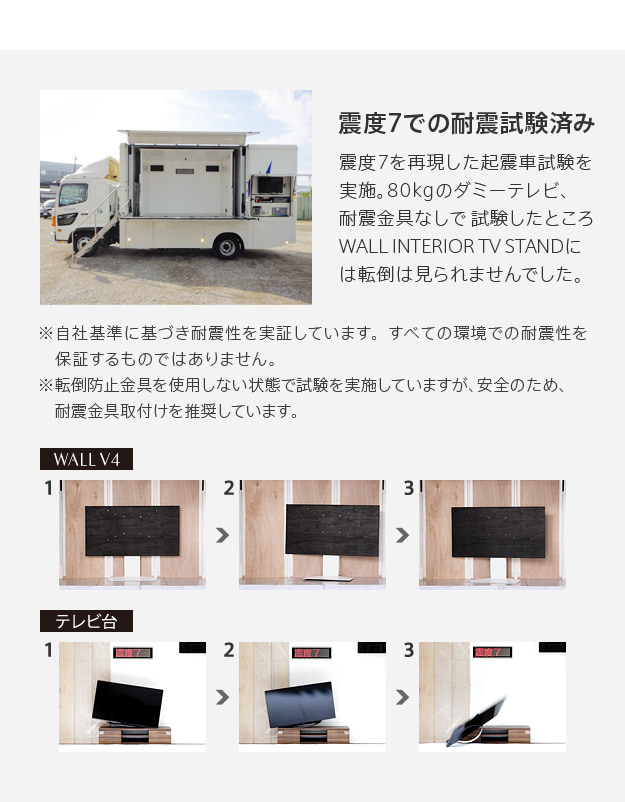震度7での耐震試験済み