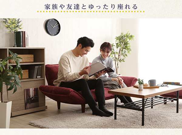 肌触りが良いコーデュロイ生地のリクライニングソファー 【Qooliss