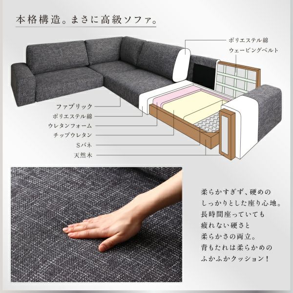 フロアコーナーソファー 【Leeble】リーブル｜激安インテリア家具の