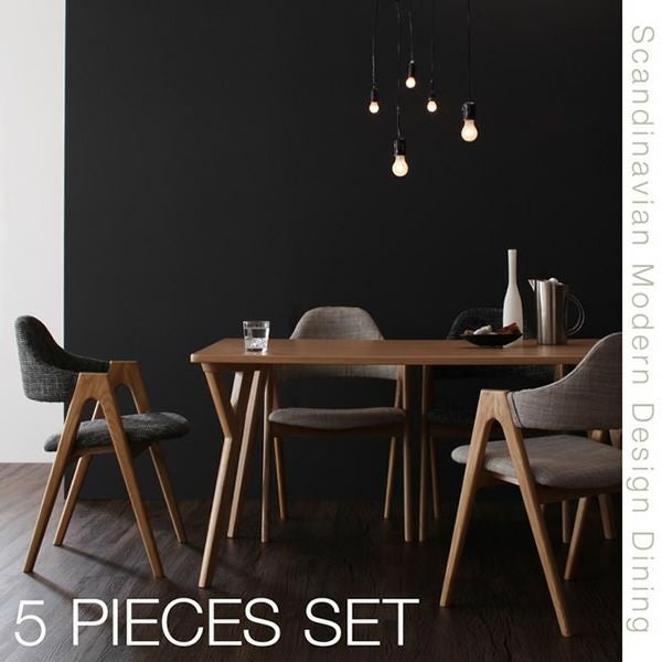 北欧モダンデザインダイニング5点セット 【ILALI】イラーリ　《テーブルW140＋チェア×4》