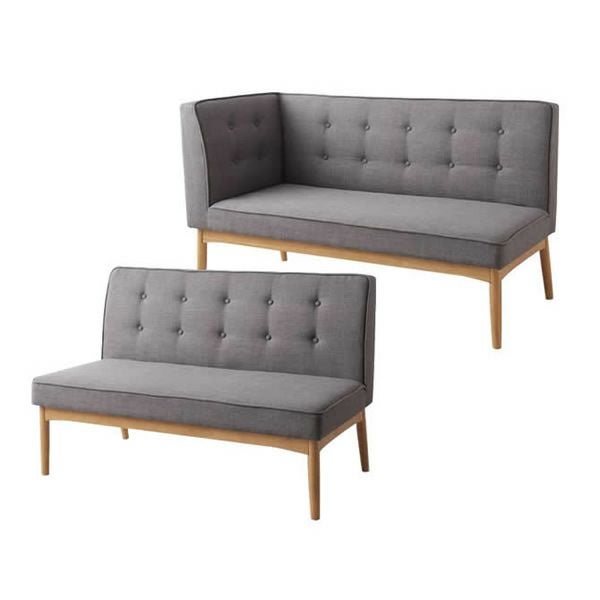 子供の高さに合わせたリビング学習ダイニング 【Genius】ジーニアス　ダイニングソファ2P