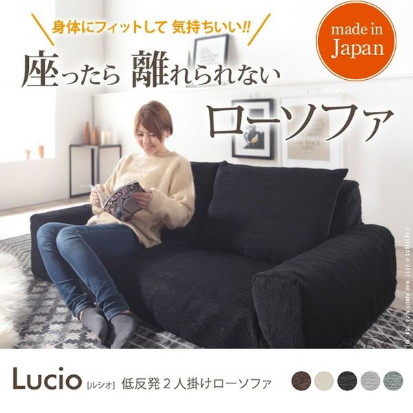 低反発2人掛けローソファー 【Lucio】ルシオ｜激安インテリア家具の