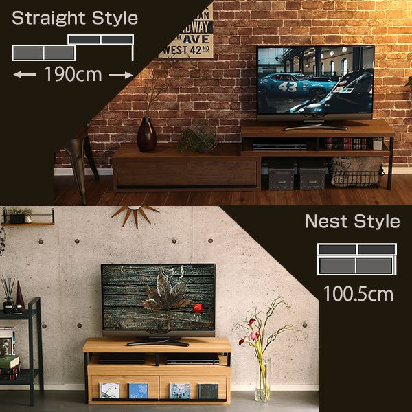 テレビ台伸縮式 完成品ヴィンテージ伸縮テレビ台 【ZEZEL】ジゼル｜激安インテリア家具