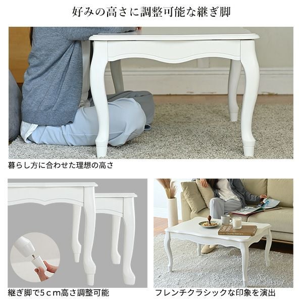 最終値下げ!!可愛い猫脚こたつテーブル 猫脚こたつテーブル こたつ 炬燵 単品 70×70cm 正方形 テーブル