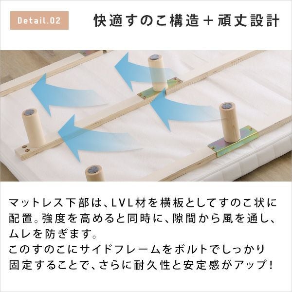 快適すのこ構造＋頑丈設計