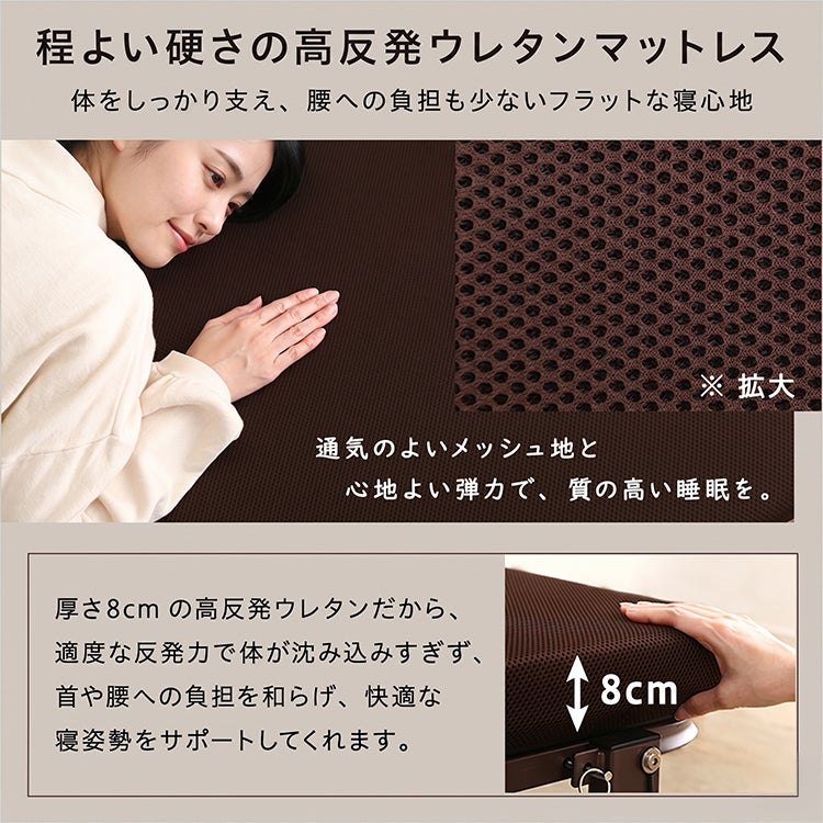 程よい硬さの高反発ウレタンマットレス