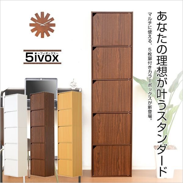 A4サイズ収納OK！扉付きカラーボックス 【5ivox】フィボックス｜激安