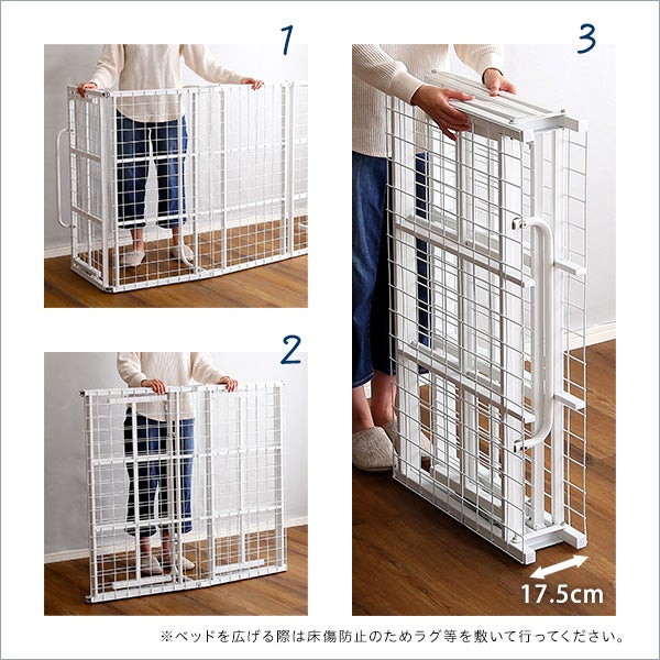 4つ折り 折りたたみパイプベッド 【Vierte】フィルテ｜激安インテリア