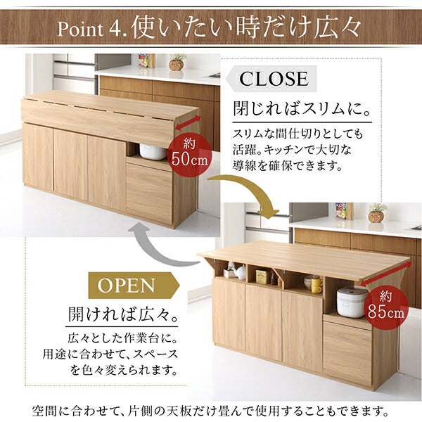 閉じればスリム、開ければ広々