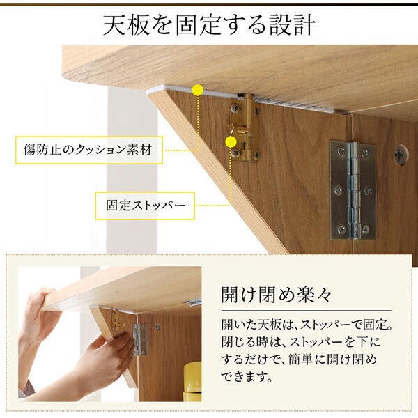 天板を固定する設計