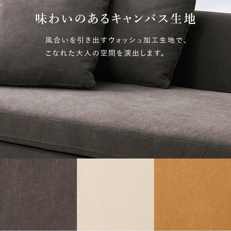 味わいのあるキャンバス生地