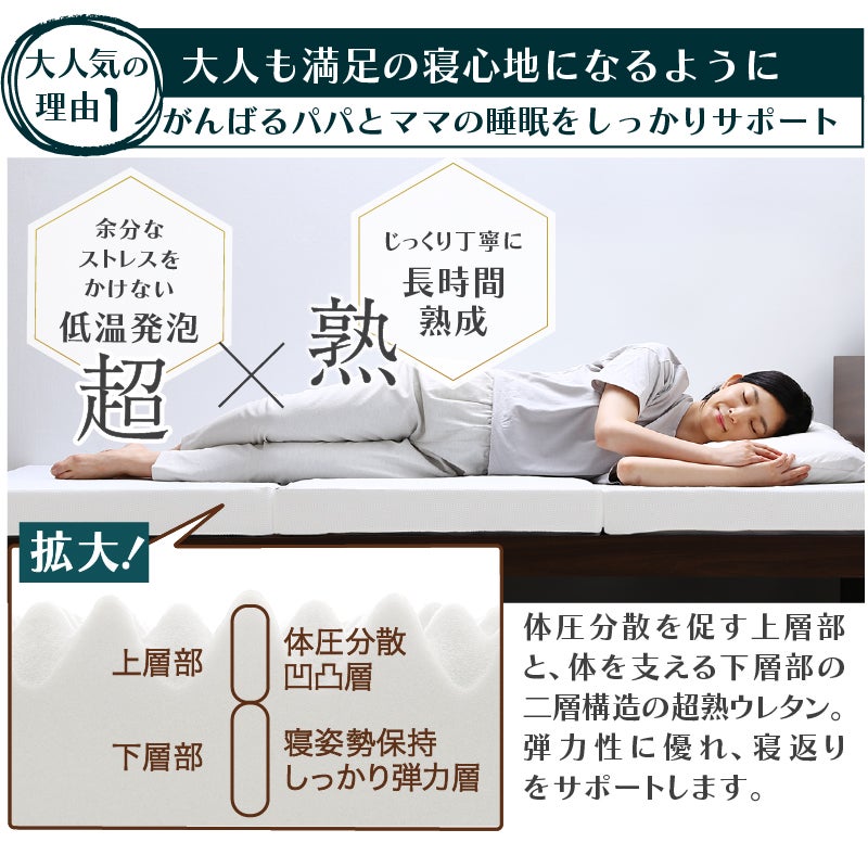 大人も満足の寝心地になるように