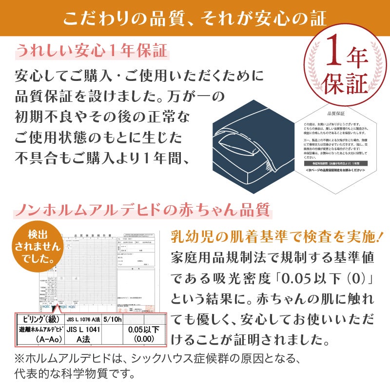 こだわりの品質、それが安心の証