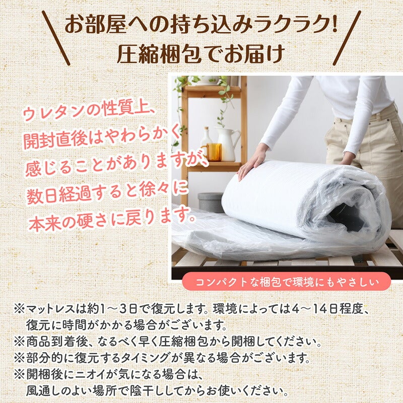 圧縮梱包でお届け